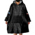 Queensland Maori Rugby Nga Hau e Wha Wearable Blanket Hoodie Black Motif