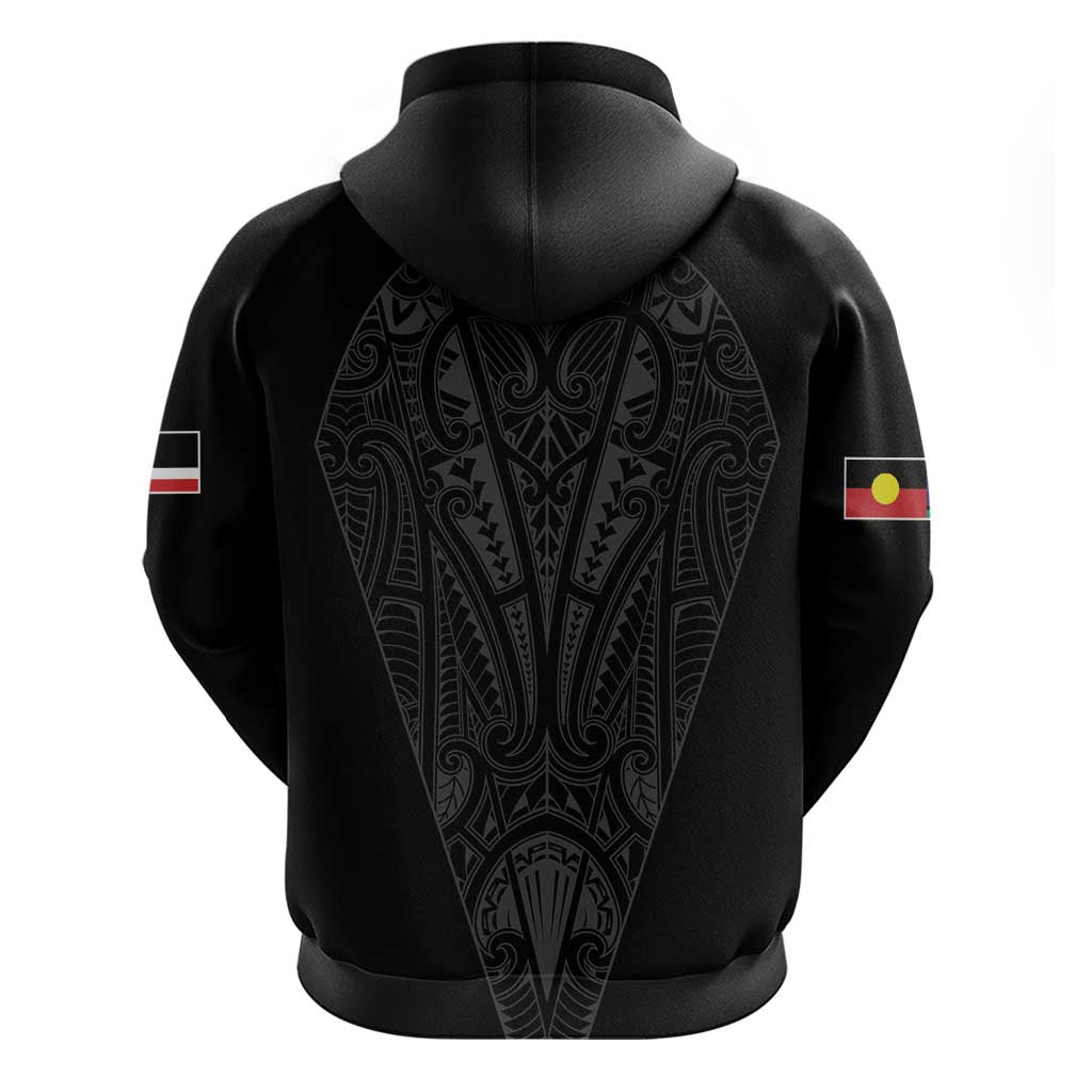 Queensland Maori Rugby Nga Hau e Wha Zip Hoodie Black Motif