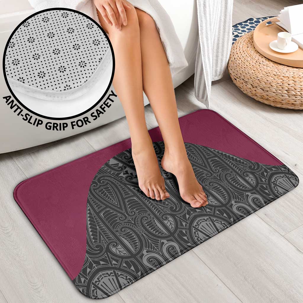 Queensland Maori Rugby Nga Hau e Wha Bathroom Set Maroon Motif LT9 - Polynesian Pride