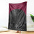 Queensland Maori Rugby Nga Hau e Wha Blanket Maroon Motif