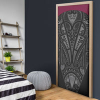 Queensland Maori Rugby Nga Hau e Wha Door Cover Maroon Motif LT9 - Polynesian Pride