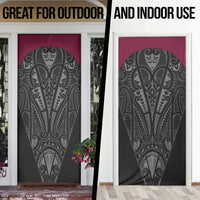 Queensland Maori Rugby Nga Hau e Wha Door Cover Maroon Motif LT9 - Polynesian Pride