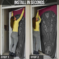 Queensland Maori Rugby Nga Hau e Wha Door Cover Maroon Motif LT9 - Polynesian Pride