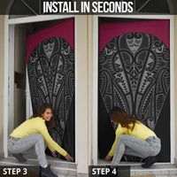 Queensland Maori Rugby Nga Hau e Wha Door Cover Maroon Motif LT9 - Polynesian Pride