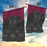 Queensland Maori Rugby Nga Hau e Wha Garden Flag Maroon Motif LT9 - Polynesian Pride