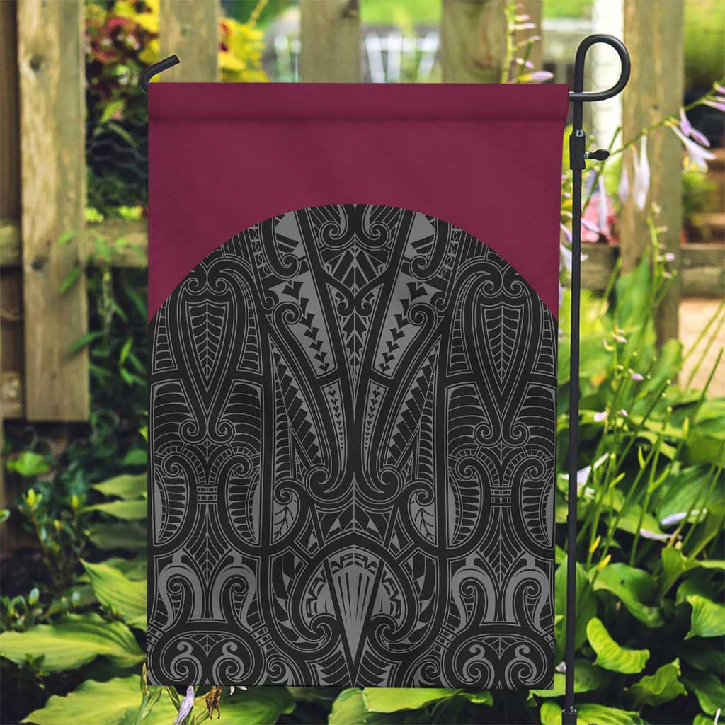 Queensland Maori Rugby Nga Hau e Wha Garden Flag Maroon Motif LT9 Garden Flag Maroon - Polynesian Pride