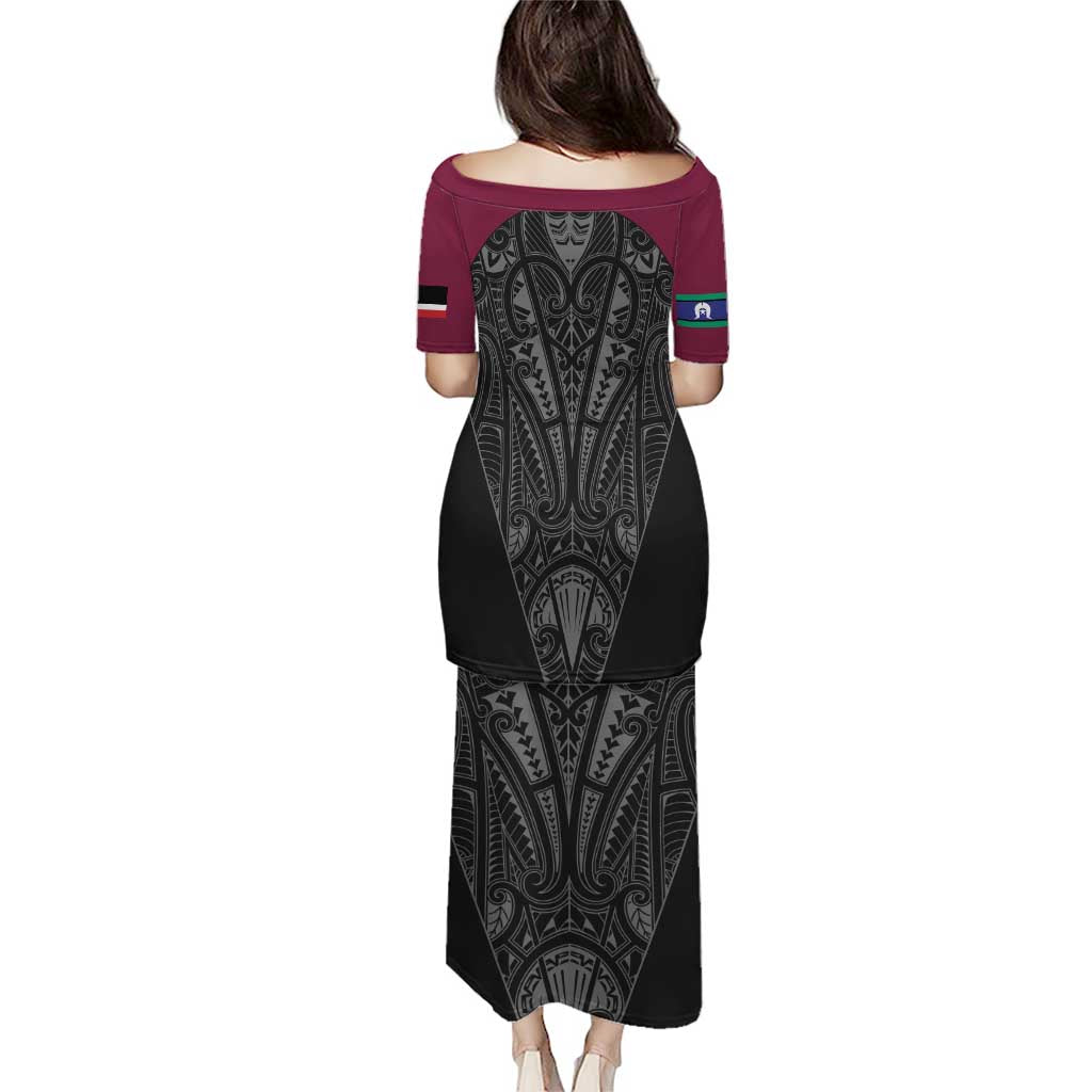 Queensland Maori Rugby Nga Hau e Wha Puletasi Maroon Motif