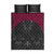 Queensland Maori Rugby Nga Hau e Wha Quilt Bed Set Maroon Motif