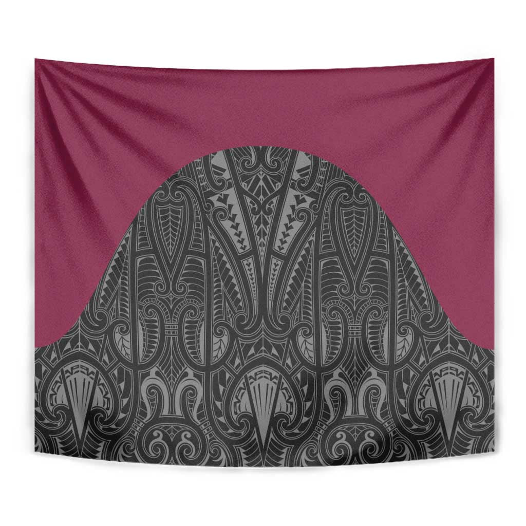 Queensland Maori Rugby Nga Hau e Wha Tapestry Maroon Motif