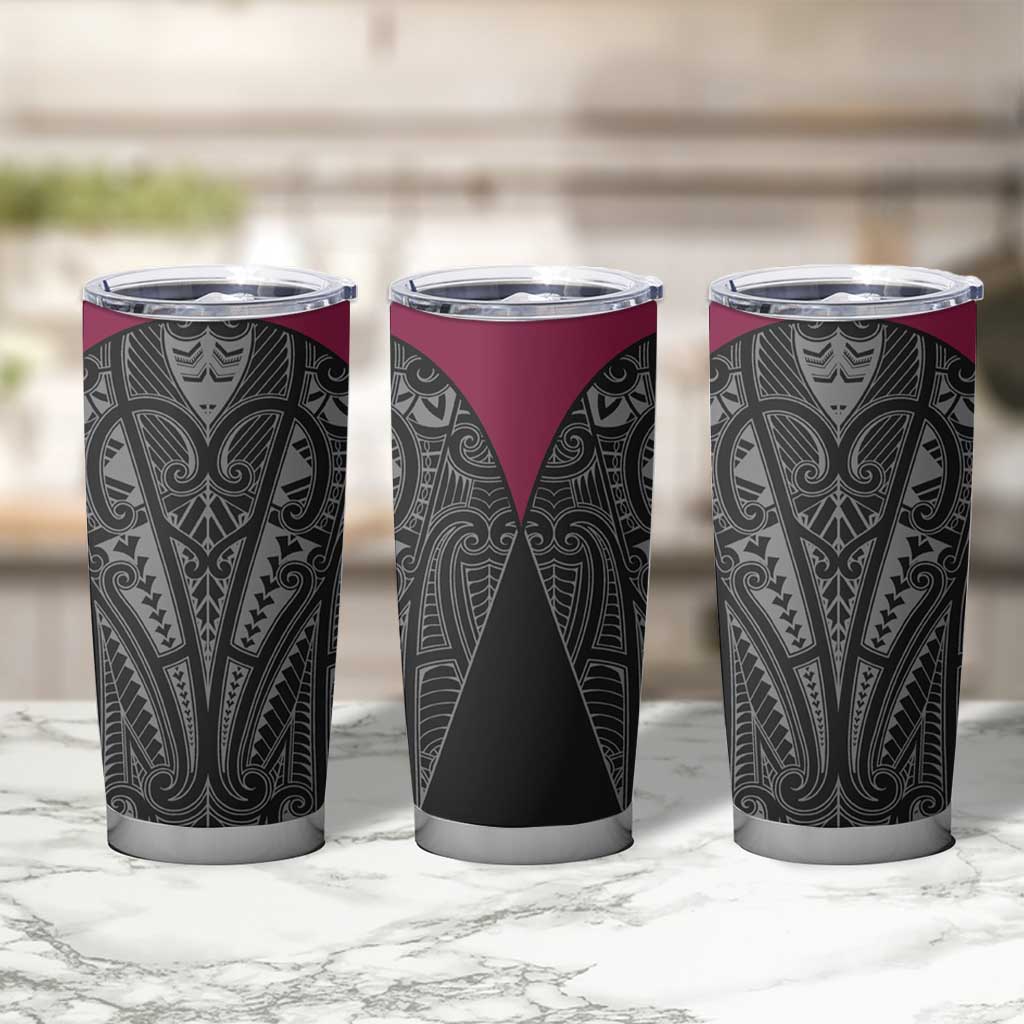 Queensland Maori Rugby Nga Hau e Wha Tumbler Cup Maroon Motif LT9 - Polynesian Pride