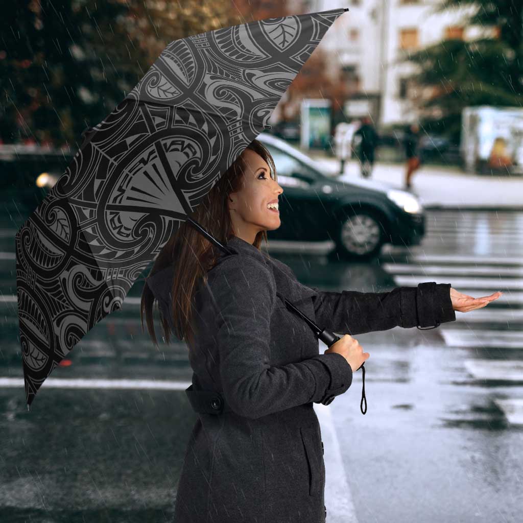 Queensland Maori Rugby Nga Hau e Wha Umbrella Maroon Motif - Polynesian Pride