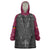 Queensland Maori Rugby Nga Hau e Wha Wearable Blanket Hoodie Maroon Motif