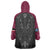 Queensland Maori Rugby Nga Hau e Wha Wearable Blanket Hoodie Maroon Motif