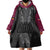 Queensland Maori Rugby Nga Hau e Wha Wearable Blanket Hoodie Maroon Motif