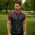 Queensland Maori Rugby Nga Hau e Wha Zipper Polo Shirt Maroon Motif - Polynesian Pride