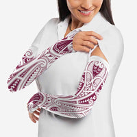 Queensland Maori Rugby Nga Hau e Wha Arm Sleeves White Motif LT9 - Polynesian Pride