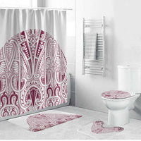 Queensland Maori Rugby Nga Hau e Wha Bathroom Set White Motif LT9 Bathroom Set (4 pcs) White - Polynesian Pride