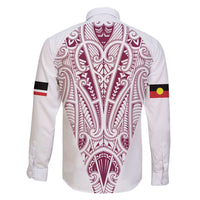 Queensland Maori Rugby Nga Hau e Wha Family Matching Short Sleeve Bodycon Dress and Hawaiian Shirt White Motif LT9 - Polynesian Pride