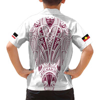 Queensland Maori Rugby Nga Hau e Wha Family Matching Summer Maxi Dress and Hawaiian Shirt White Motif LT9 - Polynesian Pride