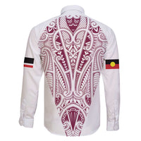 Queensland Maori Rugby Nga Hau e Wha Family Matching Tank Maxi Dress and Hawaiian Shirt White Motif LT9 - Polynesian Pride