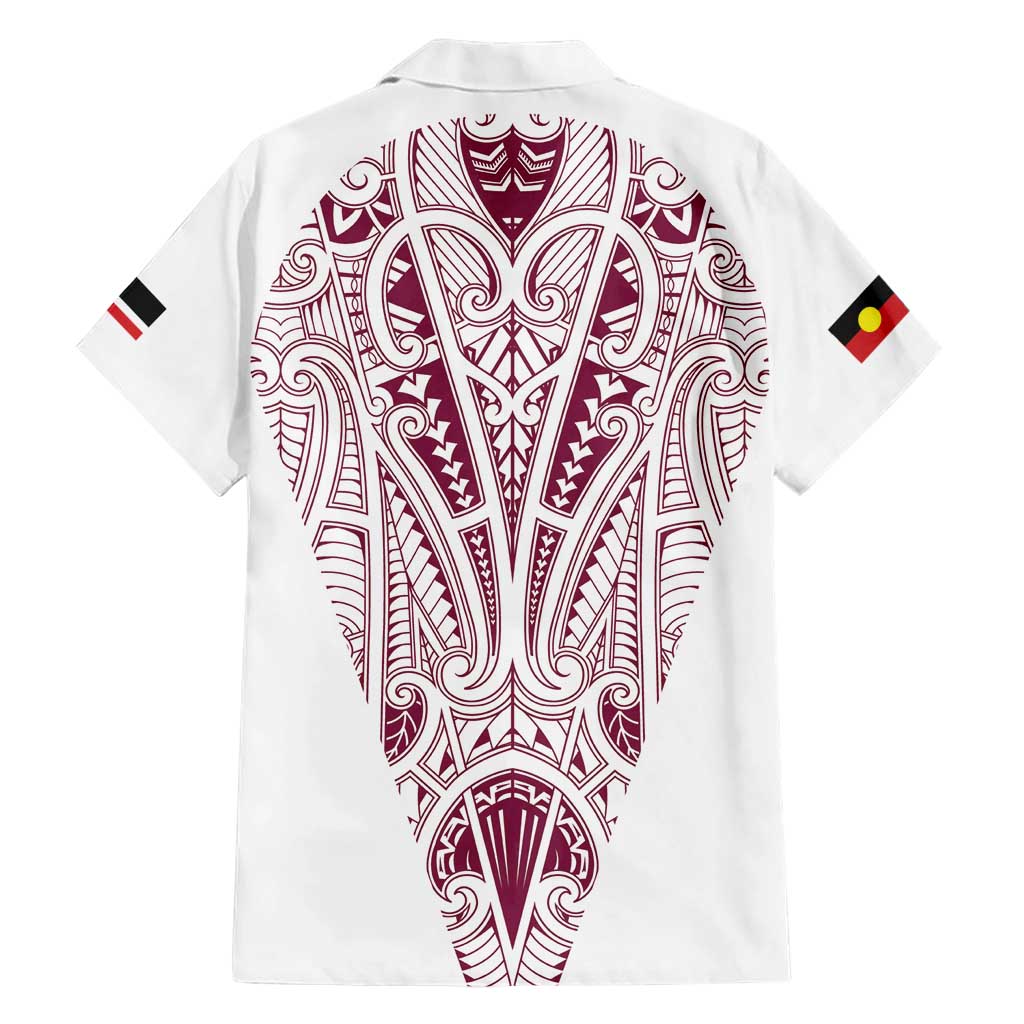 Queensland Maori Rugby Nga Hau e Wha Hawaiian Shirt White Motif LT9 - Polynesian Pride