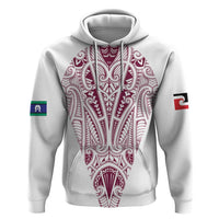Queensland Maori Rugby Nga Hau e Wha Hoodie White Motif LT9 Pullover Hoodie White - Polynesian Pride