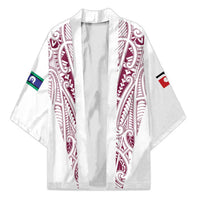Queensland Maori Rugby Nga Hau e Wha Kimono White Motif LT9 Unisex White - Polynesian Pride