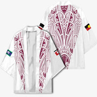 Queensland Maori Rugby Nga Hau e Wha Kimono White Motif LT9 - Polynesian Pride