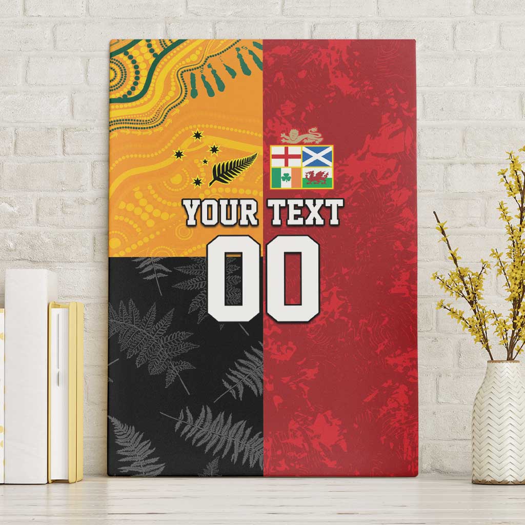 Custom British Lions-AUNZ Canvas Wall Art Australia-New Zealand Indigenous Motif