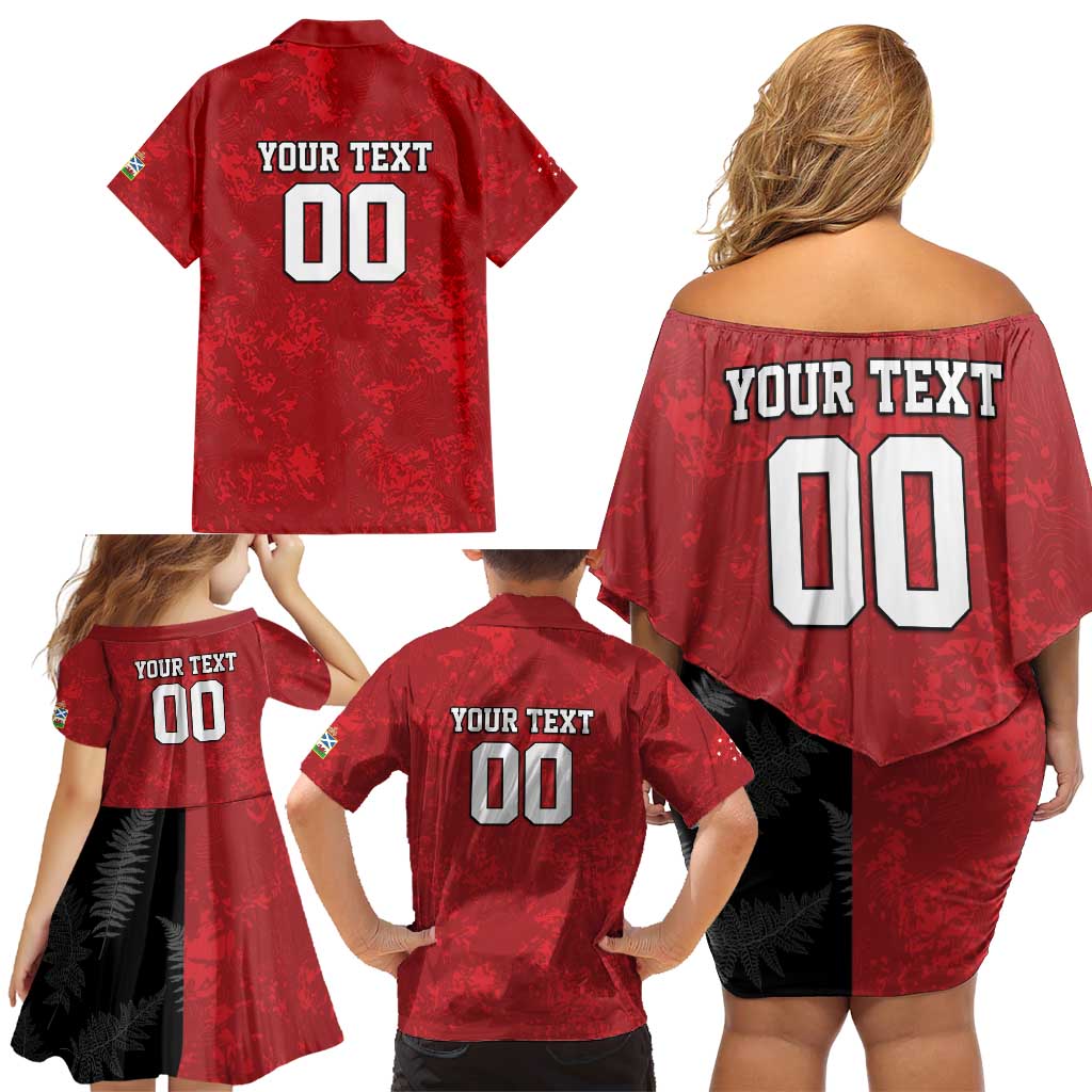 Custom British Lions-AUNZ Family Matching Off Shoulder Short Dress and Hawaiian Shirt Australia-New Zealand Indigenous Motif LT9 - Polynesian Pride