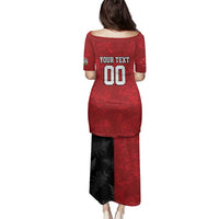 Custom British Lions-AUNZ Family Matching Puletasi and Hawaiian Shirt Australia-New Zealand Indigenous Motif