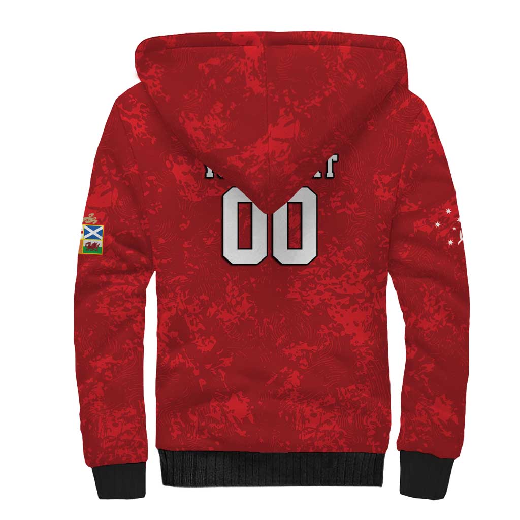 Custom British Lions-AUNZ Sherpa Hoodie Australia-New Zealand Indigenous Motif