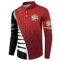 Custom British Lions New Zealand Button Sweatshirt Half Black Fern