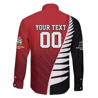 Custom British Lions New Zealand Family Matching Puletasi and Hawaiian Shirt Half Black Fern