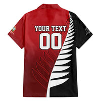 Custom British Lions New Zealand Family Matching Short Sleeve Bodycon Dress and Hawaiian Shirt Half Black Fern LT9 - Polynesian Pride