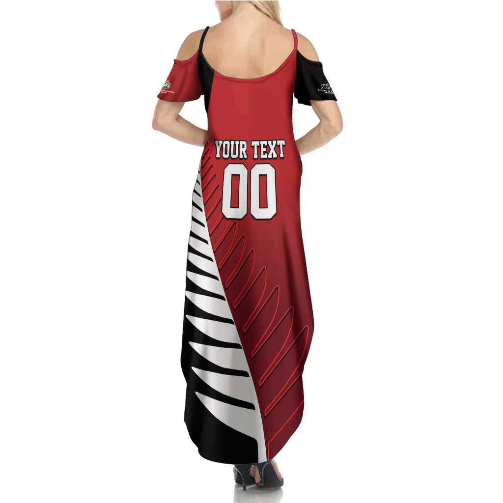 Custom British Lions New Zealand Family Matching Summer Maxi Dress and Hawaiian Shirt Half Black Fern LT9 - Polynesian Pride