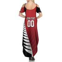 Custom British Lions New Zealand Family Matching Summer Maxi Dress and Hawaiian Shirt Half Black Fern LT9 - Polynesian Pride