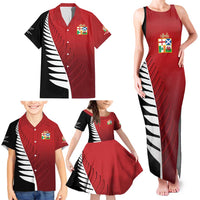 Custom British Lions New Zealand Family Matching Tank Maxi Dress and Hawaiian Shirt Half Black Fern LT9 - Polynesian Pride