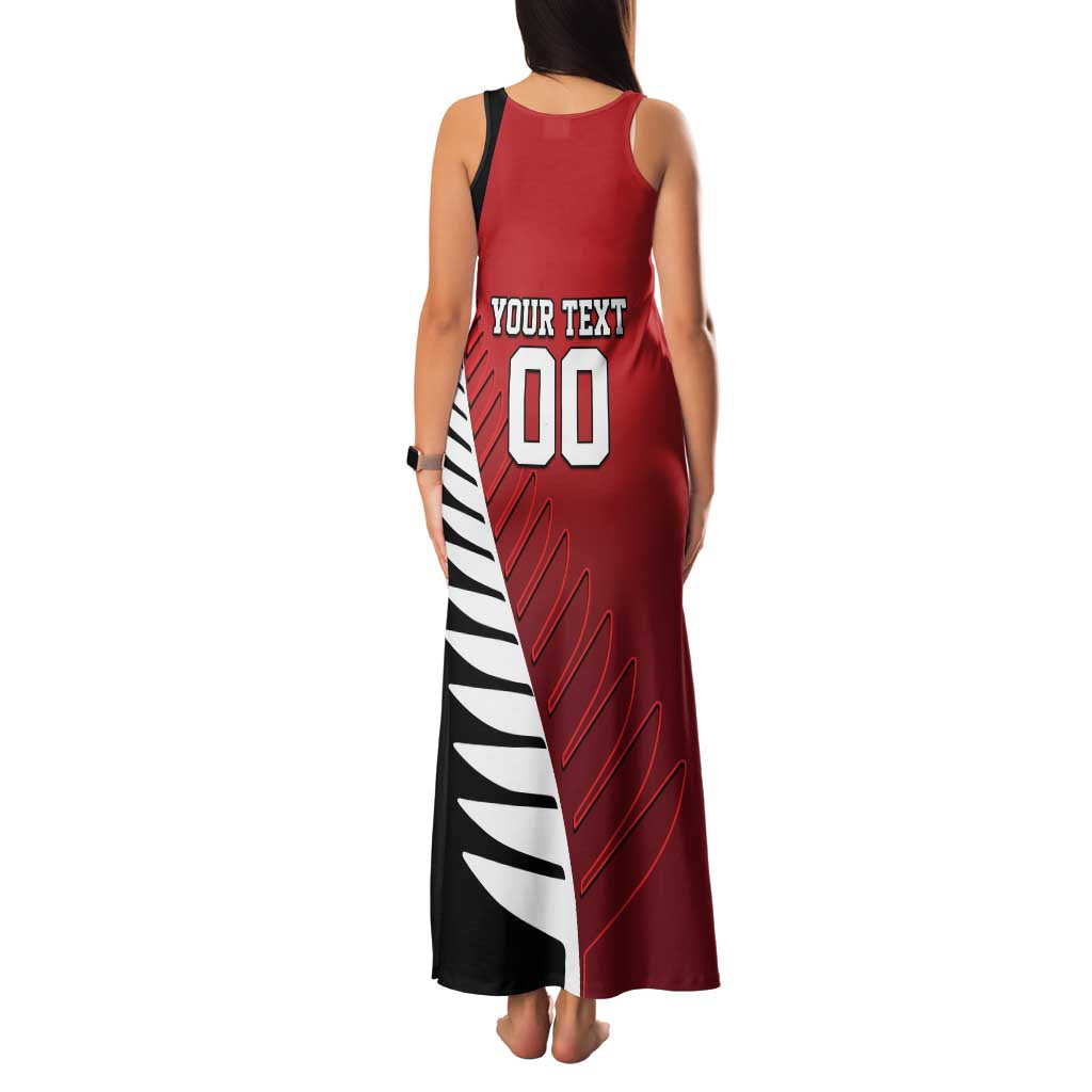 Custom British Lions New Zealand Family Matching Tank Maxi Dress and Hawaiian Shirt Half Black Fern LT9 - Polynesian Pride