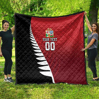 Custom British Lions New Zealand Quilt Half Black Fern