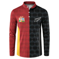 Custom British Lions New Zealand Button Sweatshirt Sporty Style