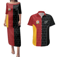 Custom British Lions New Zealand Couples Matching Puletasi and Hawaiian Shirt Sporty Style