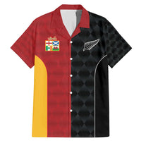 Custom British Lions New Zealand Family Matching Mermaid Dress and Hawaiian Shirt Sporty Style LT9 Dad's Shirt - Short Sleeve Black - Polynesian Pride