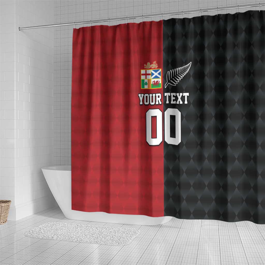 Custom British Lions New Zealand Shower Curtain Sporty Style LT9 - Polynesian Pride