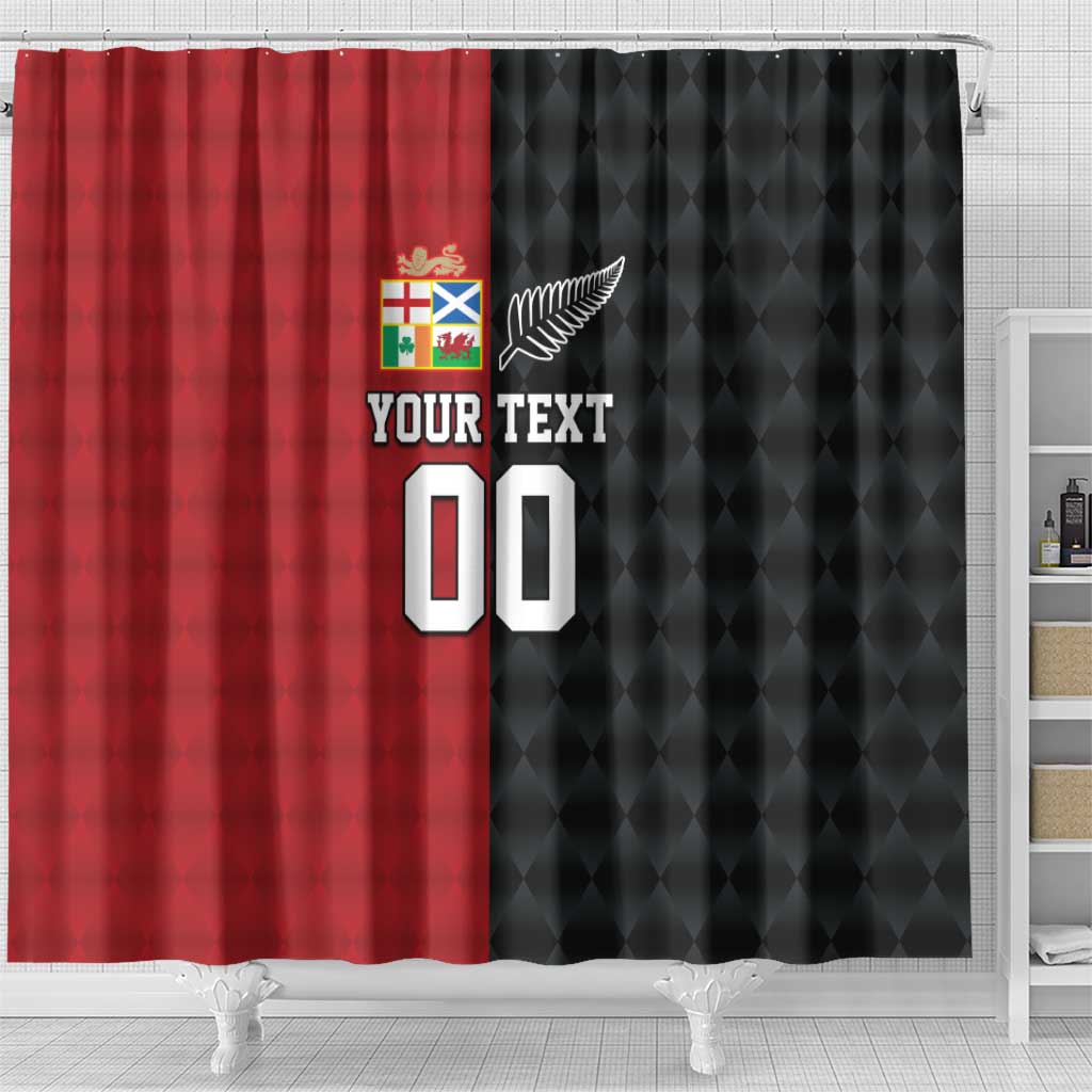 Custom British Lions New Zealand Shower Curtain Sporty Style LT9 - Polynesian Pride