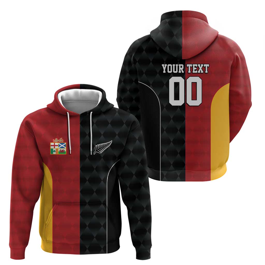 Custom British Lions New Zealand Zip Hoodie Sporty Style