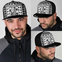 Fiji Personalized Rugby National Heritage Mesh Trucker Cap Black Traditional Masi Inspired
