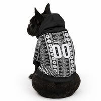 Fiji Custom Rugby National Heritage Pet Hoodie Black Traditional Masi Inspired LT9 - Polynesian Pride