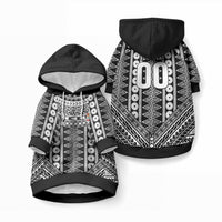 Fiji Custom Rugby National Heritage Pet Hoodie Black Traditional Masi Inspired LT9 Pullover Black - Polynesian Pride