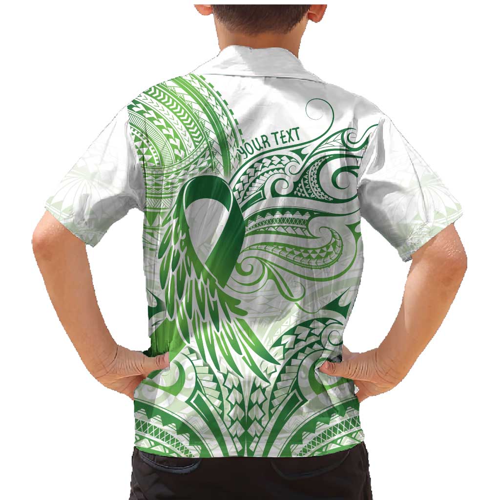 Its Okay Green Ribbon Personalised Family Matching Mermaid Dress and Hawaiian Shirt Polynesian Depression Awareness LT9 - Polynesian Pride